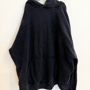 dark grey wash hoodie